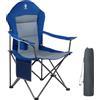 EVER ADVANCED Sedia da campeggio pieghevole 160KG caricabile, Ultra-large con schienale alto, comoda sedia pieghevole con cenere laterale e portabicchieri per campeggio giardino balcone pesca