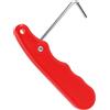 lasuroa Tenditore Lacci, Pieghevole Tiralacci Scarpe Portatile Strumento per Stringere i Lacci dei Pattini con Gancio in Acciaio Inossidabile per Pattini da Ghiaccio Pattini da Figura (Rosso)