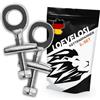 LOEVELOSI Set di 2 tendicatena per bicicletta, in acciaio zincato, facile da installare, per BMX, velocità singola, 1 marcia, filettatura da 3 cm, asse Ø 12 mm