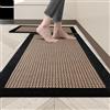 Cheerx Tappeti Cucina Lavabile Antiscivolo, Tappeto da Cucina in Cotone e Lino, Passatoia Assorbente, Tappeto Runner Facile da Pulire, per Sala da Pranzo, Lavanderia (Nero, 50x120cm)