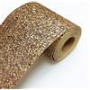 DHHOUSE Bordo per carta da parati glitterato, bordo autoadesivo da parete con glitter (20 cm x 5 m, oro)