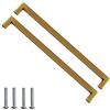 BOZONLI Maniglie per Mobili da Cucina in Acciaio Inox - 2 pezzi Maniglie per Ante Armadio, Cassetti, Mobili Camera da Letto, Distanza Fori 288mm (Oro)