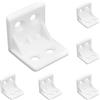 DDHOMIN 50 staffe angolari in plastica bianca, a forma di L, staffe ad angolo retto