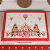 PETTI Artigiani Italiani - Coprifornello Natalizio, Coprifornello Cucina Natalizio, Copri Piano Cottura 50x70 cm, Coprifuochi Circus, 100% Made in Italy