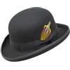 Borges & Scott Orwell Premium - Cappello a Bombetta - Feltro 100% di Lana - 58cm Nero