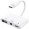 Uniytriox UniTriox Adattatore USB C 3 in 1 con Jack Audio 3,5mm e Caricabatterie PD