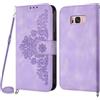 Netany Cover per Samsung Galaxy S8 Plus con Cordino, Flip Portafoglio Custodia in Pelle, [2 Porta Carte][Chiusura Magnetica],Custodia Libro Antiurto Cover con Laccio per Samsung S8 Plus (Viola)