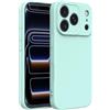 Captor Cover iPhone 17 Pro Custodia Colorata in Silicone Liquido, Antiurto, Flessibile, Bordo Rialzato per Schermo e Fotocamera Con Microfibra Interna per iPhone 17 Pro Cover (Verde Menta)