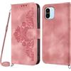 Netany Cover per Xiaomi Redmi A1 /Redmi A2 con Cordino, Flip Portafoglio Custodia in Pelle, [2 Porta Carte][Chiusura Magnetica],Custodia Libro Cover con Laccio per Xiaomi Redmi A1 /Redmi A2 (Rosa)