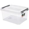 Allibert Curver HANDY+Box Scatola contenitore con coperchio, 15 l, Trasparente/Grigio, 39x29x20 cm