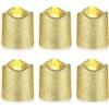 YiYFiT Candele votive a LED, a batteria, a LED, senza fiamma, per casa, feste, matrimoni, Halloween, decorazioni natalizie (6 pezzi)