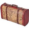 Buachois Valigia Vintage Cinese, Modello di Mappa Retro in Legno da Trasporto Articoli da Negozio Artigianali antichi Design Scatola portaoggetti per Gioielli, Scatola portaoggetti per Gioielli