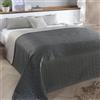 Delindo Lifestyle Tagesdecke Belford antracite grigio, copriletto per letto singolo, tinta unita, trapuntato, 140x210 cm