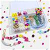 TOVABA Kit Fai-Da-Te Portachiavi E Ciondoli Per Borsa, Set Perline Colorate Con Lettere, Cuori, Smiley, Perle Dorate, Corde E Moschettoni, Idea Regalo Creativa Per Bambini, Ragazze E Amiche
