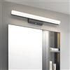 DYKUWEY Lampada da Specchio Bagno 8W 40cm, IP44 Applique LED da Specchio Bagno, Luce bagno Parete, 800 Lumen,Luci da specchio 110-240V, Non-dimmerabile (Nero, Bianco Neutro 4000K)