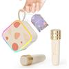 TANALAZ Mini Karaoke Machine 2 Microfono senza fili, altoparlante portatile Bluetooth Karaoke con maniglia da trasporto per festa all'aperto, sistema karaoke domestico per bambini 3-12 a Natale