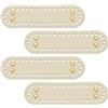 QUARKZMAN 4 Pezzi di Fondo, 2 x7,1 Ovale Borsa Fondo Borsa in Pelle modellatore Fondo con Fori Maglia Uncinetto Borsa Base Cuscino per Fai da Te Borsa Borsetta creazione Forniture, Bianco