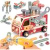 Vanplay Giochi Bambini 3 Anni Cassetta Attrezzi Bambini Giochi in Legno, Attrezzi Giocattolo Bambini 47Pezzi, Montessori Educativi Regalo 3 4 5 Anni