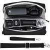Lacdo Custodia per il trasporto della fotocamera per DJI Osmo Pocket 4 3 Accessori Creator Combo, Borsa da Viaggio Portatile Osmo Pocket 4 3 Case, Borsa Tutto-in-Uno con Tracolla, Grigia