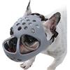 BARKLESS Dog Muzzle for Short Snout, Soft Frenchie Muzzle for Biting, Chewing, Licking for French Bulldogs Boston Terriers, Ideal for Flat-Faced Aggressive Dogs Grooming Walking, Allows Drinking