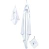 roba Set Asciugamani 3 Pezzi Kleine Wolke - Panno Spugna - Asciugamano con Cappuccio - Asciugamano 30 x 30 cm - Salvietta 16 x 20 cm - Motivo con Nuvolette - Bianco/Blu