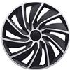 AUTO-STYLE AutoStyle Set di 4 Copricerchi Turbo 16 Pollici Argento/Nero