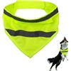 KkvoGmle Foulard riflettente per cani, sciarpa triangolare regolabile per animali domestici, sicurezza notturna per gatti e cani, bavaglini riflettenti, bandane per cani (lunghezza verde fluorescente)