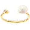 Brilio Silver Anello Delicate Gold Plated Ring with Real Pearl RI103Y - Circuit: 55 mm sBS3798-5357 Marca, Estándar, Metallo Non prezioso, Nessuna Pietra preziosa