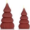 Santa Express Set 2 candele con luce LED Albero di Natale