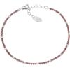 AMEN Bracciale unisex in argento 925 rodiato con zirconi arancioni e bianchi