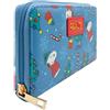 PocketGear Peanuts Snoopy & Woodstock Tempo di Natale Borsa/Portamonete Clutch Tasca Portamonete & Porta Carte, Blu