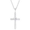 GW Collana Croce in Argento Sterling 925 Crocifisso Collana con Zirconi Cubici a Forma di Cuore Personalizzata 45+5CM Regali per la Prima Comunione Regalo Donna Compleanno Amica
