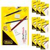 Idena 90438 - Blocco A5 bianco, 10 pezzi, blocco note con 50 fogli senza margini, carta 70 g/m² non perforata e incollata in testa