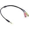InLine 21732 Cavo Audio Sdoppiatore Y, Nero