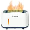 TELLUR Flame Diffusore di Oli Essenziali ad Ultrasuoni, Telecomando, 240ml, Luce LED a Forma di Fiamma (Bianco)