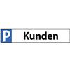 Schatzmix Blechschild Parkplatzschild Kunden Metallschild Wanddeko 46x10cm Tin Sign Targa di Metallo da Parete, Lamiera, Multicolore, 46x10 cm