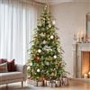 YITAHOME Albero di Natale da 180 cm con telecomando, albero di Natale artificiale sottile con tecnologia a cerniera e rami sporgenti, 1938 punte in PE/PVC, 300 luci e 11 modalità di illuminazione