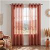 Mrs.Naturall Tende trasparenti per soggiorno, con occhielli autunnali, 2,4 m, in voile di terracotta bohémien, per camera da letto, patio, porta scorrevole, pavimento, 2,3 m, set di decorazioni bohémien, 2