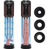 WANKU Pompe Per Ingrandimento Pene, Pompa A Vuoto Del Vacuum Device Con 4 Livelli Di Aspirazione, Masturbtore Per Pene Con 3 Maniche In Silicone,Giocattoli Sessuali Maschili