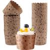 Yxmohala Pirottini per muffin di carta, per cupcake, 50 pezzi, per cupcake, in carta kraft per matrimoni, compleanni, teatri, feste, colore marrone
