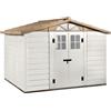 Garofalo Tuscany Evo 280 - Casetta da giardino - Con finestre e porta a doppia anta - 282.5x242.5x225 cm