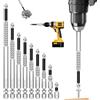 sitengjun 9 Pezzi di punte per trapano per cacciavite ad alta magnetia - Punte Avvitatore Magnetiche in acciaio K5，punte per trapano magnetiche antiscivolo di precisione, per trapano e fissaggio a percussione (