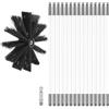 MOCNT Kit di Pennello per Pulizia del Camino Spazzole per Camini Nylon Rotante Flessibile Spazzola Pulizia Camino con 15 Aste Flessibili 1 Testa a Pennello 200mm