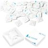 Fohirey GAUATO - Set di 100 fascette adesive per cavi, 20 x 20 mm, colore: bianco, per casa, ufficio, garage e officina