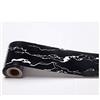 TOP-MAX Pellicola autoadesiva, carta effetto marmo nero, per parete e battiscopa, bordo adesivo, per pavimento del soggiorno, 5 m x 10 cm, bianco