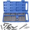 CAAGGMM Set di Bussole per Punte a Stella, 40 Pezzi Set di Dadi Multidenti con 1/2, 3/8 Adattatore, Kit di Chiavi a Bussola con Blu Custodia, Include Torx, Esagonali e Spline(H4-H12, T20-T55, M5-M12)