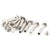 Increway - Rivetti, color argento, placcati in nichel, confezione da 30 pezzi