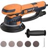 MAXXT Levigatrice Orbitale Dual-Mode da 800W: Passaggio Modalità Grezza e Fine/Estrazione Polvere ad Alta Efficienza/Controllo a 6 Velocità (3300-7400 RPM) — Carrozzeria Auto, Metallo e Legno