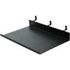 XQZMD Organizer da parete per pannelli acustici, mensole da parete sospese in metallo, da parete, per cucina e ufficio, montaggio senza foratura, colore nero A, 25 x 10 cm