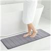 Homaxy zerbino Ingresso casa 40 x 120 cm, Morbido e Lavabile Zerbino da Interni per Interno, Antiscivolo e Essorbente zerbino,Tappeto Entrata Interno Resistente Sporco, grigio scuro